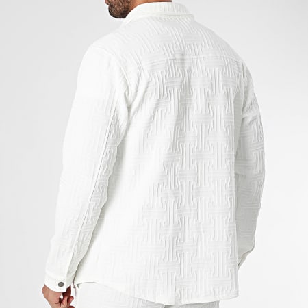 Classic Series - Conjunto de camisa blanca de manga larga y pantalón de chándal