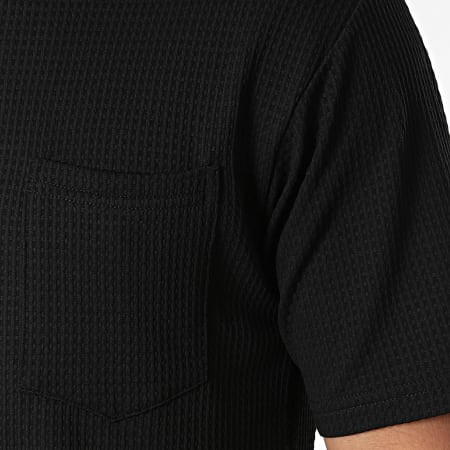 Classic Series - Set di maglietta nera con tasca e pantaloncini da jogging