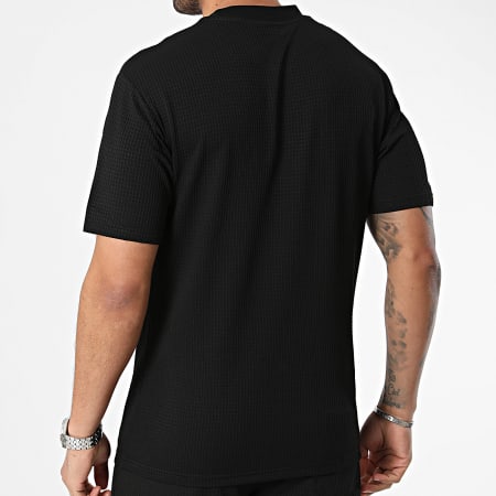 Classic Series - Set di maglietta nera con tasca e pantaloncini da jogging