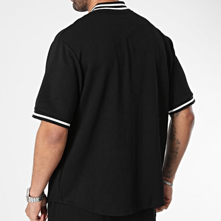 Classic Series - Set camicia nera a maniche corte e pantaloncini da jogging