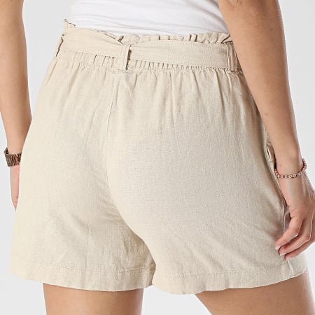 Only - Short Chino Femme Say Linen Beige