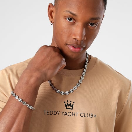 Teddy Yacht Club - Oversize Tee Shirt Half Street Couture Camel Negro