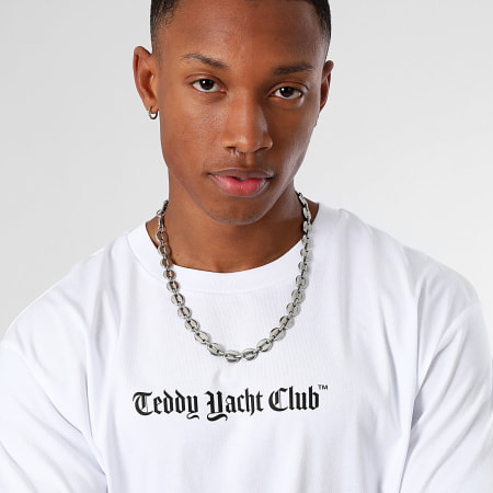 Teddy Yacht Club - Tee Shirt Oversize Large Acid Dripping 2 Blanc