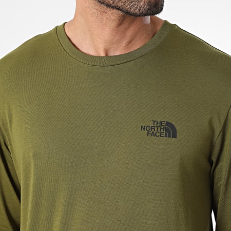 The North Face - Tee Shirt Manica lunga Semplice Cupola A87QN Verde Khaki