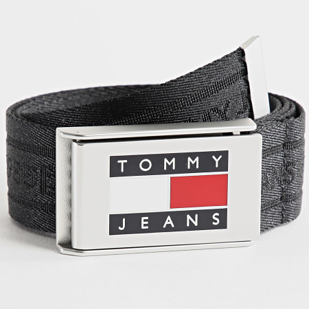 Tommy Jeans - Cintura con fettuccia Heritage 3,5 2342 nero