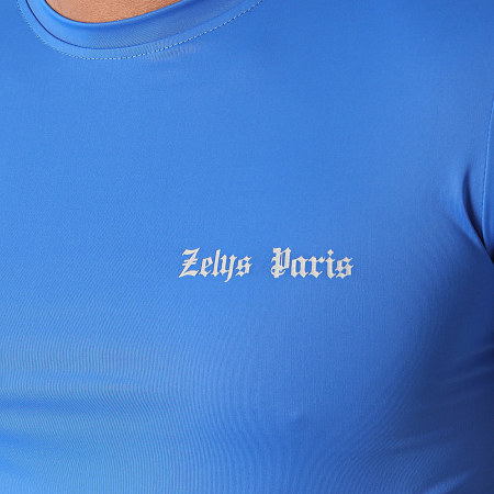 Zelys Paris - Ensemble Tee Shirt Et Short Jogging Legging Bleu Noir