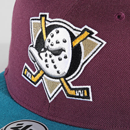 '47 Brand - Anaheim Ducks Burdeos Turquesa Snapback Cap