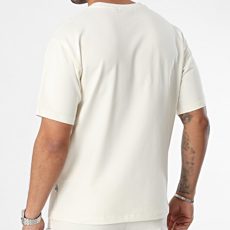 Armita - Set di maglietta e pantaloncini da jogging beige