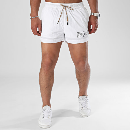 BOSS - Shorts de baño Mooneye 50469280 Blanco