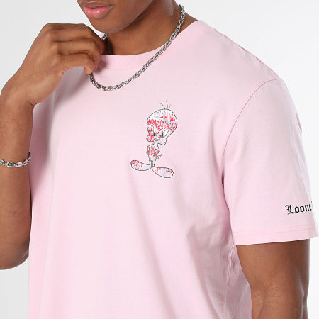 Looney Tunes - Camiseta Oversize Titi Rosa Minimal Rosa