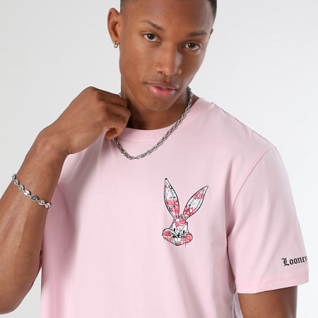 Looney Tunes - Tee Shirt Oversize Bugs Bunny Pink Minimal Rose