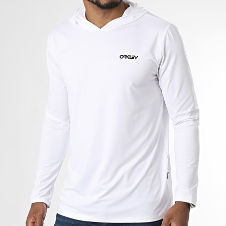 Oakley - Rainbow T-shirt con cappuccio a maniche lunghe FOA404288 Bianco