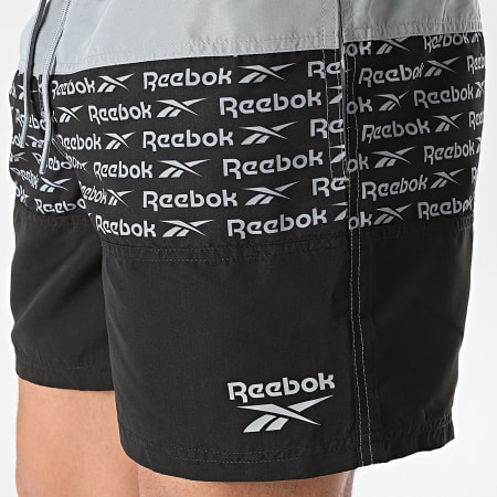 Reebok - Shorts de baño L5-71068 Gris Negro
