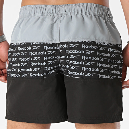 Reebok - Shorts de baño L5-71068 Gris Negro