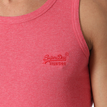 Superdry - Camiseta de tirantes Essential Logo M6010819A Rosa jaspeado