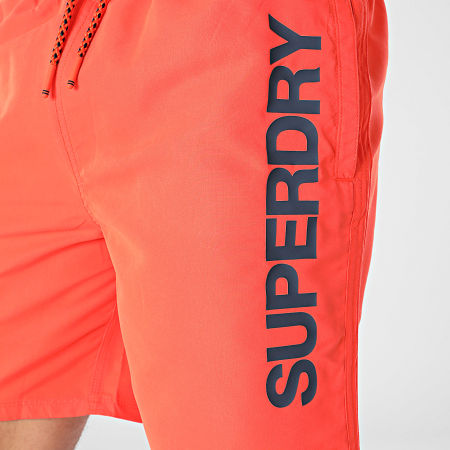 Superdry - Short De Bain Sport Graphic 17 M3010236A Orange Bleu Marine