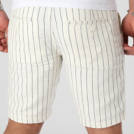 Teddy Smith - Pantalones cortos Staton Striped Chino 10415650D Beige Negro