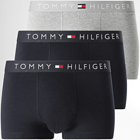 Tommy Hilfiger - Lote de 3 bóxers Trunk 3181 Navy Grey Heather