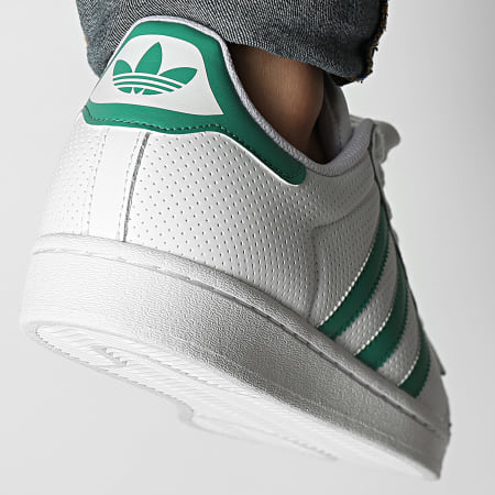 Adidas Originals - Baskets Superstar IF3654 Calzado Blanco Semi Court Verde Off White