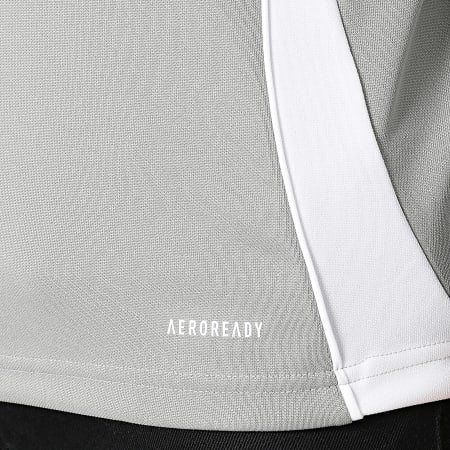 Adidas Performance - Camiseta cuello cremallera manga larga Tiro24 IS1041 Gris