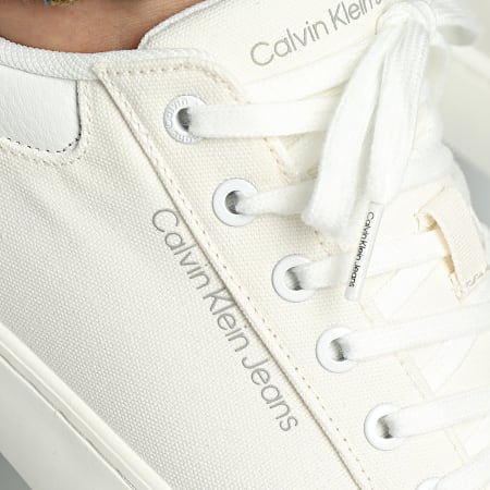 Calvin Klein - Zapatillas Classic Cupsole Low Leather 0976 Triple White