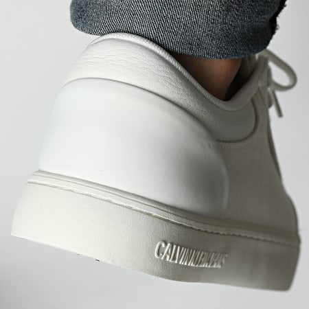 Calvin Klein - Zapatillas Classic Cupsole Low Leather 0976 Triple White