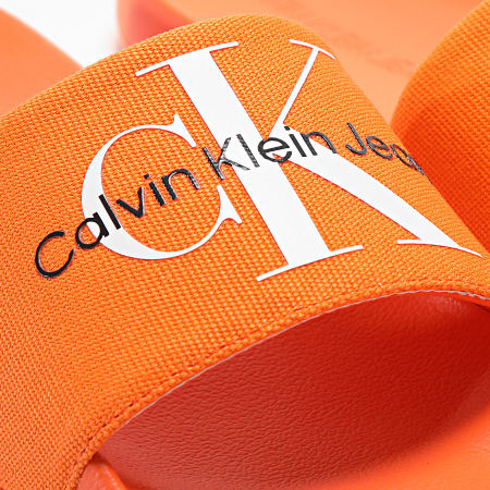 Calvin Klein - Claquettes Slide Monogram 0061 Orange