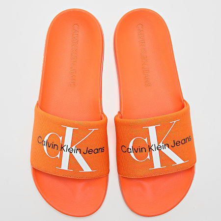 Calvin Klein - Claquettes Slide Monogram 0061 Orange