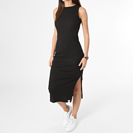 Calvin Klein - Vestido largo de tirantes para mujer 3048 Negro