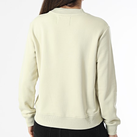 Calvin Klein - Sudadera de cuello redondo para mujer 3085 Verde claro