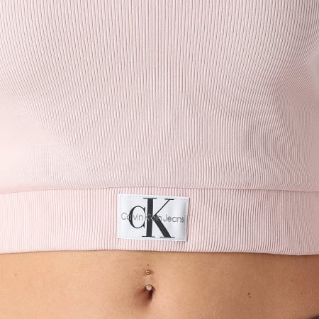 Calvin Klein - Crop Top Manches Longues Femme 3355 Rose