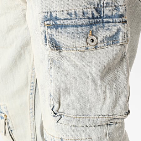 Classic Series - Blauw gewassen Cargo Jeans