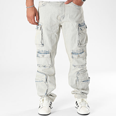 Classic Series - Blauw gewassen Cargo Jeans