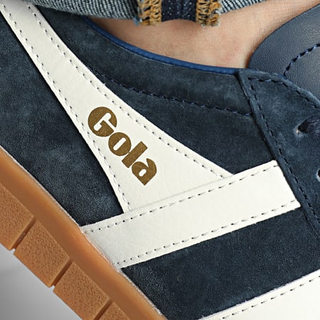 Gola - Gola Hurricane Suede Sneakers CMB046 Navy Off White Navy Blue Gum