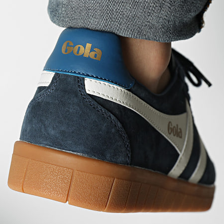 Gola - Gola Hurricane Suede Sneakers CMB046 Navy Off White Navy Blue Gum