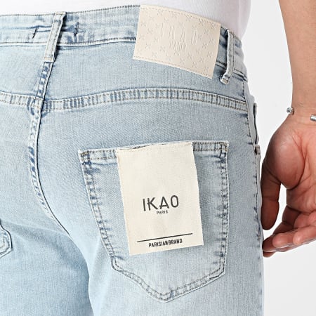 Ikao - Jeans slim con lavaggio blu