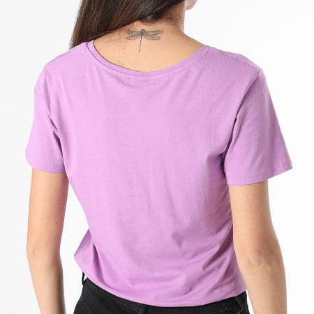 Kaporal - Camiseta esencial de mujer con cuello en V FRANW11 Morado