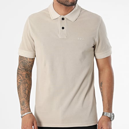 BOSS - Polo Manches Courtes Prime 50507813 Beige