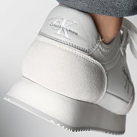 Calvin Klein - Cestini Runner Sock Laceup 0553 Triple Bright White