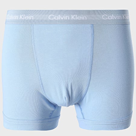 Calvin Klein - Lot De 5 Boxers Cotton Stretch NB2877A Bleu Clair Noir Rose Bleu Roi Gris