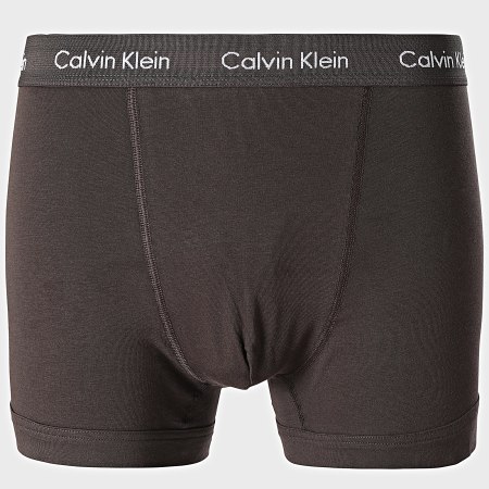Calvin Klein - Lot De 5 Boxers Cotton Stretch NB2877A Bleu Clair Noir Rose Bleu Roi Gris
