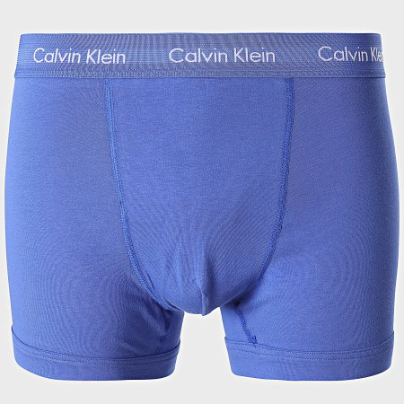 Calvin Klein - Juego de 5 bóxers de algodón elástico NB2877A Azul claro Negro Rosa Azul real Gris