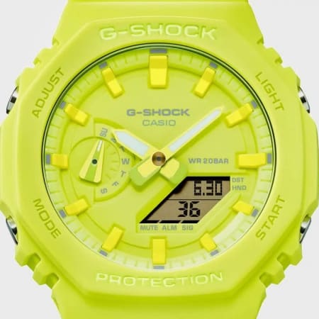 Casio - Montre G-Shock GA-2100 Jaune Fluo