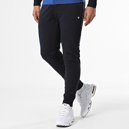 Champion - Felpa con cappuccio e zip e set di pantaloni da jogging 219943 Navy White Royal Blue