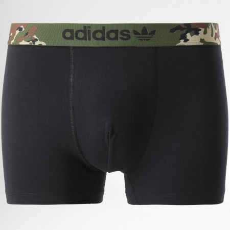 Adidas Originals - Lot De 2 Boxers 4A2M57 Noir Vert Kaki Camouflage
