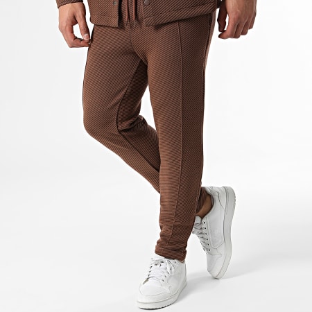 Classic Series - Conjunto de sobrecamisa y pantalón de chándal marrón