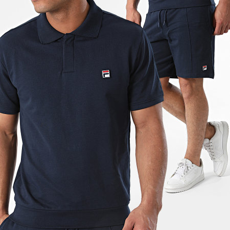 Fila - Set di pantaloncini da polo e pantaloncini da jogging a maniche corte FPS1178 blu navy