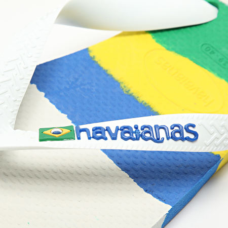 Havaianas - Chanclas Brasil Tech Blanco Azul Real Amarillo Verde