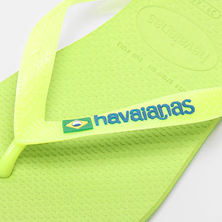 Havaianas - Brasil Logo Colors infradito Verde chiaro