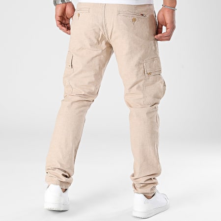 Indicode Jeans - Pantalon Cargo Safi 60-345 Beige Chiné
